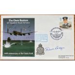 WW2 rare Dambuster Dave Rodger DFC signed 44th ann 617 Sqn The Dam Busters cover with special
