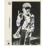 Ian Drury signed 10x8 inch vintage black and white promo photo. Ian Robins Dury (12 May 1942 27