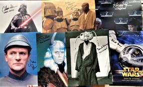 Star Wars signed photo collection. Eighteen 10 x 8 inch photos including Julian Glover, C. Andrew