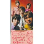 Plastic Penny 1960s Band Vintage Album Page Signed In 1968 By Brian Keith, Paul Raymond, Mick