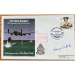 WW2 rare Dambuster D R Danny Walker DFC signed 44th ann 617 Sqn The Dam Busters cover with special