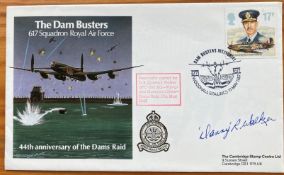 WW2 rare Dambuster D R Danny Walker DFC signed 44th ann 617 Sqn The Dam Busters cover with special