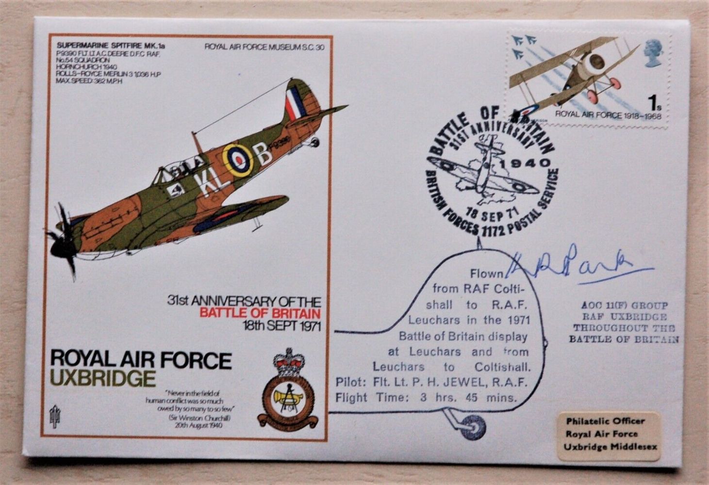 Battle of Britain Day WW2 RAF Autographs and Military Medals