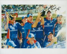 Cricket Rikki Clarke signed 10x8 inch colour photo pictured while on One Day International duty