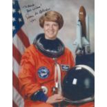 Eileen Mary Collins Astronaut Signed Colour Photo approx size 8 x 6. Good condition. All