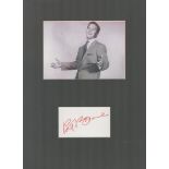 Pat Boone Singer And Actor Signed Card With 11x15 Mounted Photo. Good condition. All autographs