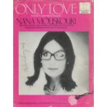 Nana Mouskouri Signed Only Love Musical Score Booklet. Signed on Front Page in Black ink. Good