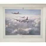 WW2 Colour Print Titled Memphis Belle by Robert Taylor. First Edition Print Signed by the Memphis
