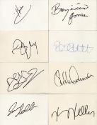 Football Collection of 8 Signed 6 x 4 inch approx white autograph Cards. Includes Ledley King.
