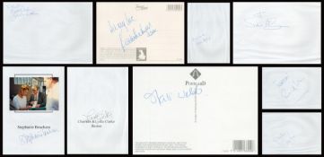 TV Music Autograph Collection of 9 Signatories on Separate A4 White Sheets. Signatures include