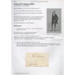 Late 1700's MP Edward Colman Signed Small Signature Piece. Colman Was Serjeant-at-Arms of the