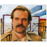 David Harbour signed 10x8 inches colour photo dedicated. Good condition. All autographs are