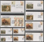 FDC Collection of 10 Thomas Hardy Benhams Silk Cachet FDCs, 2 Are Signed by Beth Boothman and Leslie