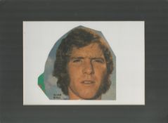 Alan Ball signed colour cut out magazine picture mounted overall size 16x12 Inch. Good condition.