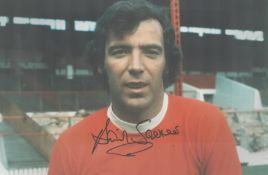 Football David Sadler signed 12x8 Manchester United vintage colour photo. Good condition. All