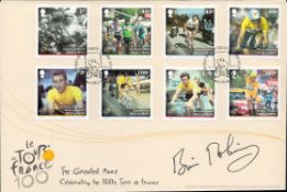Brian Robinson signed Tour de France FDC. Good condition. All autographs are genuine hand signed and
