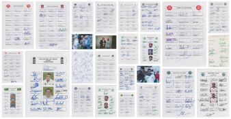 Cricket Collection sliver A4 binder of 21 Cricket Teams signed. Derbyshire CCC 2006 Season