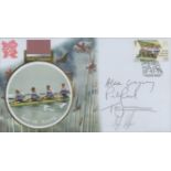 Reed, Gregory, James and Triggs-hodge - Rowing signed London 2012 gold collection FDC. Good