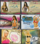 Collection 6 x Trading Cards signed (Sugar and Spice) Sarita, Taylor Wilde. (Happy Holidays)