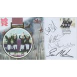 Brash, Charles, Maher, Skelton - Equestrian Team jumping signed London 2012 gold collection FDC.