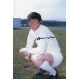 Football Autographed Eddie Gray 12 X 8 Photo: Col, Depicting Leeds United Winger Eddie Gray Striking