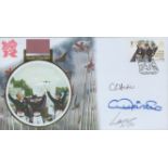Bechtolsheimer, Dujardin and Hester - Equestrian Dressage signed London 2012 gold collection FDC.