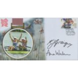 Watkins and Grainger - Rowing signed London 2012 gold collection FDC. Good condition. All autographs