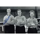 Football Autographed Jack Charlton 12 X 8 Photo: B/W, Depicting A Wonderful Image Showing Leeds