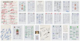 Cricket Collection grey A4 binder of 22 Cricket Teams signed. Derbyshire CCC 2005 Season