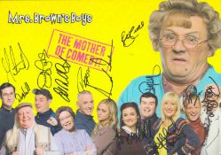 Mrs Brown Boys multi signed 12x8 inch colour photo includes all 12 major cast members from the show.