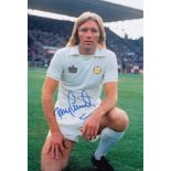 Football Autographed Tony Currie 12 X 8 Photo: Col, Depicting Leeds United Midfielder Tony Currie