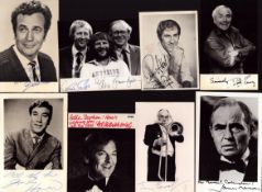 Male TV/film signed collection. 50+ items. Mainly 6x4inch black and white photos. Some of names