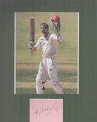 Jason Gillespie Signed Card With 12x16 Mounted Australia Cricket Photo. Good condition. All