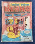 Beano Comic Collection 9 editions dating 3.6.89 to 29.7.89. Good condition. All autographs are
