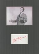Pat Boone Singer And Actor Signed Card With 11x15 Mounted Photo. Good condition. All autographs