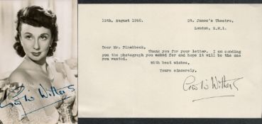 English Entertainer Googie Withers CBE Signed TLS Dated 15th August 1952 with a Printed Signature on