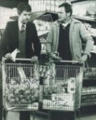 Rodney Bewes and James Bolam signed 10x8 inch Likely Lads black and white photo. Good condition. All