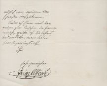Prince Alfons of Bavaria ALS dated 1855. Good condition. All autographs are genuine hand signed
