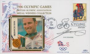 Max Sciandri signed 1996 Olympic Games FDC. Good condition. All autographs are genuine hand signed