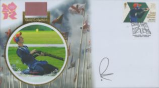 Peter Wilson - Shooting signed London 2012 gold collection FDC. Good condition. All autographs are