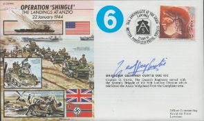 Brig Geoffrey Curtis signed Operation Shingle cover. Good condition. All autographs are genuine hand