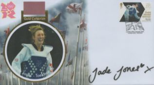 Jade Jones - Taekwondo signed London 2012 gold collection FDC. Good condition. All autographs are