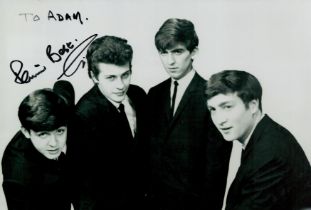 Pete Best signed 12x8inch black and white photo. Dedicated. Good condition. All autographs are