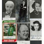Collection 6 x signed Autograph. Noel Edmonds Team Castrol colour photo card British Television