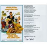 Don Black signed 10x8inch colour lyrics photo from the man with the golden gun. Good condition.