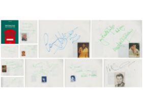 Writing Pad Autograph Collection Approx. 100 Signatures include Sarah Brightman an English classical
