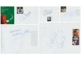 TV/Film autograph collection in writing pad. All on single pages. Some of names included are Tim