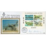 Peter Harding signed 75th anniv of RAF FDC. Good condition. All autographs are genuine hand signed