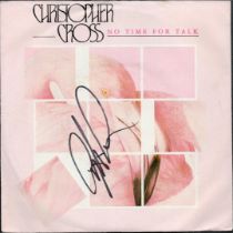 Christopher Cross signed 45rpm record sleeve of No Time for Talk. Record included. Good condition.