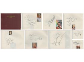Autograph Album Collection 80 signed. Signatures include Steven Arnold an English actor best known